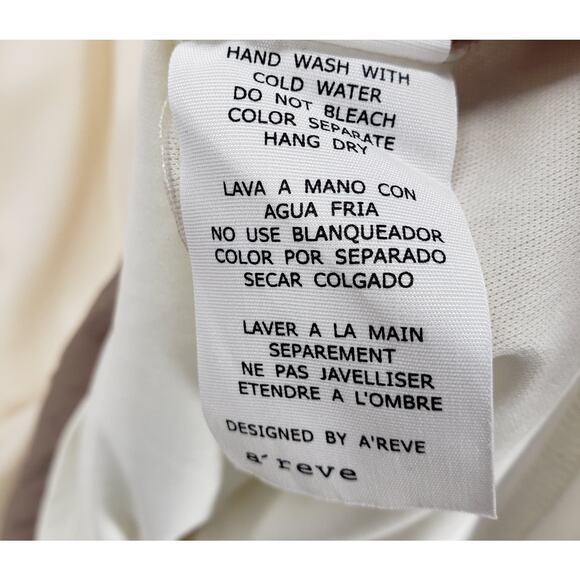 A'reve Women's Cream Floral Lace Contrast Sleeveless Dress Size Small - Picture 8 of 14